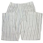Old Navy  Size M Woman Extra High-Rise Taylor Wide-Leg Striped White Linen-Blend Photo 2
