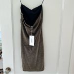 Likely Mini Ali Gold Metallic Strapless Stretch Bodycon Dress Size 6 NWT Photo 5