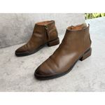 Franco Sarto  Women’s 7.5M Booties Tan Nemi Low Heel Zip-Up Leather Ankle Boots Photo 1