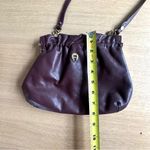 Etienne Aigner Vintage Oxblood Leather Kiss-Lock Purse Burgundy Rare Photo 9