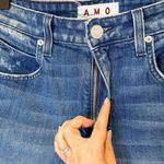 AMO Denim High Rise Twist Sweetheart Split Hem Skinny Dark Wash Jeans 30 Blue Photo 6