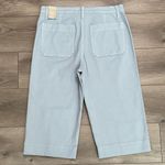 Madewell 18” Slim Emmet High Rise Wide Leg Crop Pants Light Blue Size 31P Photo 3