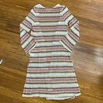 Umgee Cardigan Womens Small White Pink Boho Crochet Knit Long Duster Chevron Photo 3
