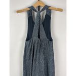 Anthropologie Maeve By‎  Navy Blue Crinkle Velvet Sleeveless Maxi Dress Size M Photo 9