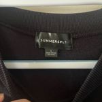 Summersalt  The Softest French Terry Puff Sleeve Pulloverblack size large Photo 5