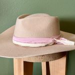 Wyeth Beige Wool Fedora Hat Wide Brim OS Casual cowgirl festival fall neutral Photo 1