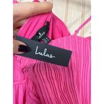 Lulus NWT  Cascading Crush Hot Pink Tiered Midi Dress Wedding Gala Banquet Sz XL Photo 5