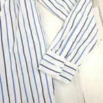 Madewell Women Blue/White Striped Long Sleeve Regular Fit Button Down Shirt XS Photo 3
