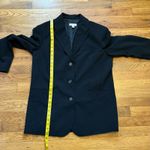 Topshop Women’s 2 Black Long Sleeve Lined Button Front Suit Jacket Blazer Photo 4