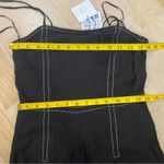 ZARA  topstitched shorts romper in black Photo 6