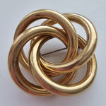 Bick & Son, Harry S. Interlocking Gold Filled Brooch Space Age Jewelry Photo 0