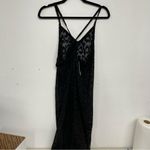 Miken Swim Black & Gold Animal Print Strappy Midi Swim Cover Up Sheer M Sheer Size M Photo 7