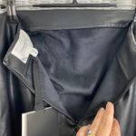 Pomander Place Tuckernuck‎ Faux Leather Pencil Skirt Black Midi Ruched Front NWT Size M Photo 6