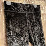 PINK - Victoria's Secret PINK Victoria’s Secret black crushed velvet ultimate leggings, size M Photo 4