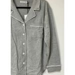 Rebecca Minkoff Notch Collar Pajama Set Gray White Cotton Size Medium NWT Comfy Photo 6