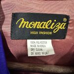 Vintage Monaliza High Fashion Jacket 80s Purple Oversized Korea Retro Statement Size L Photo 1