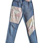 BP Women’s Nordstrom quilt high rise patchwork straight leg jeans size 25 Photo 1