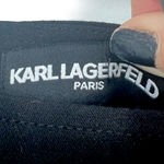 Karl Lagerfeld  | Size 8 | Black Tweed Ruffle Pencil Skirt Photo 2
