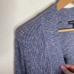 Banana Republic  East West Easy Navy open knit ribbed edge cardigan size M Photo 3