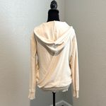 &merci &merci Cream Hooded Sweater opens in back with side pockets Photo 3
