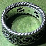 Gucci  Interlocking Silver Ring Photo 7
