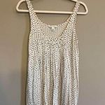 Banana Republic  Tank Top Polka Dot Ruffle Beige Brown Flowy Summer Women's S EUC Photo 0
