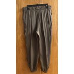 Nation Ltd Wms Sz M Satin Elastic Waist Drawstring Mid-Rise Tapered Pants Brown Photo 2