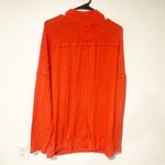 Free People Size Large Orange Mock Neck Slouchy Long Sleeve Knit Top Photo 4
