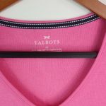 Talbots  XS Basic V-Neck Bright Pink T Top Photo 1