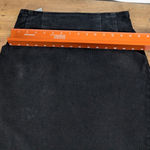 Vintage UK Made Black Cotton Corduroy Skirt Size 10 Photo 4