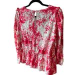 Sugarlips Women's M Pink Floral Ruffle Blouse Long Sleeve Casual Top Size M Photo 1