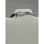 None Layered Beaded Gemstone Statement Necklace Turquoise Color Beads Blue Gunmetal Photo 6