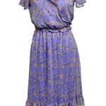 LC Lauren Conrad Lauren Conrad XS Flutter Sleeve Wrap Midi Dress Bouquet floral Prep Cottegecore Photo 1