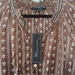 Veronica Beard NWT  Espie Dress Hazel Brown Smocked Ruffle Mini Dress Photo 6