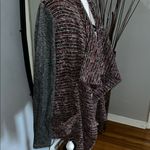 Lucky Brand  Red and Gray Striped Cardigan Photo 2