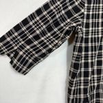 Westbound  18 Plus Black Plaid Linen 3/4 Top Beach Lounge Vacation Summer‎ Casual Photo 2