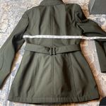 Michael Kors  Olive Green Belted Trenchcoat Jacket Photo 3