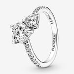Pandora  double heart sparkling ring Photo 0