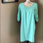 Ezra Aqua Dress Adjustable Sleeves Missing Label Photo 1