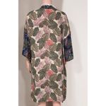 Time & Tru Women's Green Tropical Bay Pockets Lounge Kimono Cover-Up Size M Photo 4