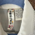 Mimi Chica White Crochet Lace Sleeveless Button Up Blouse Cottagecore Size L Photo 3