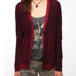 Anthropologie Coincidence & Chance Red/Bordeaux Cardigan Size M Photo 0