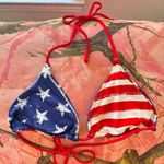 & Other Stories y2k american flag usa fourth of july stars & stripes triangle summer bikini top Photo 5