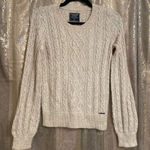 Abercrombie & Fitch Neutral Grandpa Knit Cotton Acrylic Chunky Sweater XS Photo 0