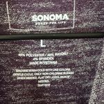 Sonoma Purple Cold Shoulder Mockneck Top Women's Size L Photo 3