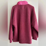 Aerie  Dream Sherpa Quarter Zip Sweatshirt, Cherry Pink/Hot Pink Photo 6