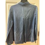 Cloth & Stone Anthropologie Denim Chambray V Neck Popover Shirt Blouse Size M Photo 5