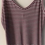 Forever 21 Ribbed Dark Red & Cream Striped Midi Dress Size S NWT Photo 4