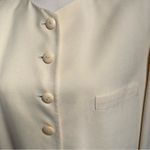 Vintage Linda Allard Ellen Tracy Silk Jacket Button Cream Yellow Size 14 Photo 1