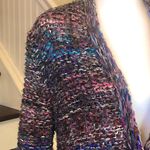 Anthropologie  MOTH Chunky Knit Multicolor Open Cardigan With Lined Pockets Sz LG Photo 7